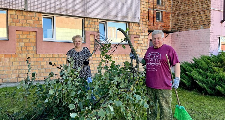 Чысты чацвер на тэрыторыі тэхнічнага цэнтра ААТ Гомельаблаграсервіс